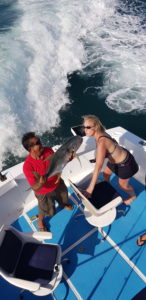 kiss a fish in puerto vallarta fishing