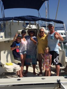 family fishing in Puerto Vallarta Mexcio